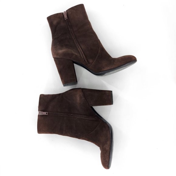ROBERT CLERGERIE Brown Suede Ankle Bootie - Picture 5 of 12